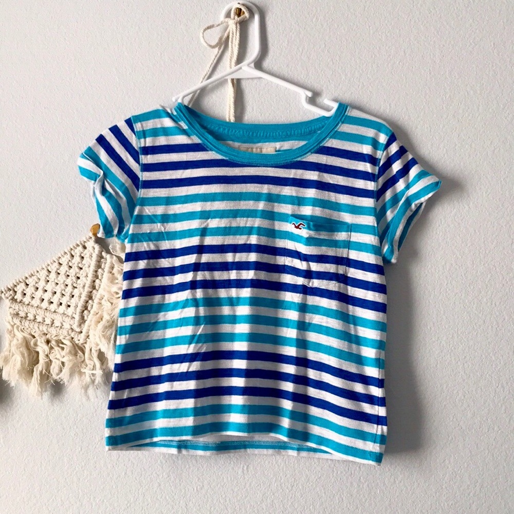 Hollister Blue Striped Tee